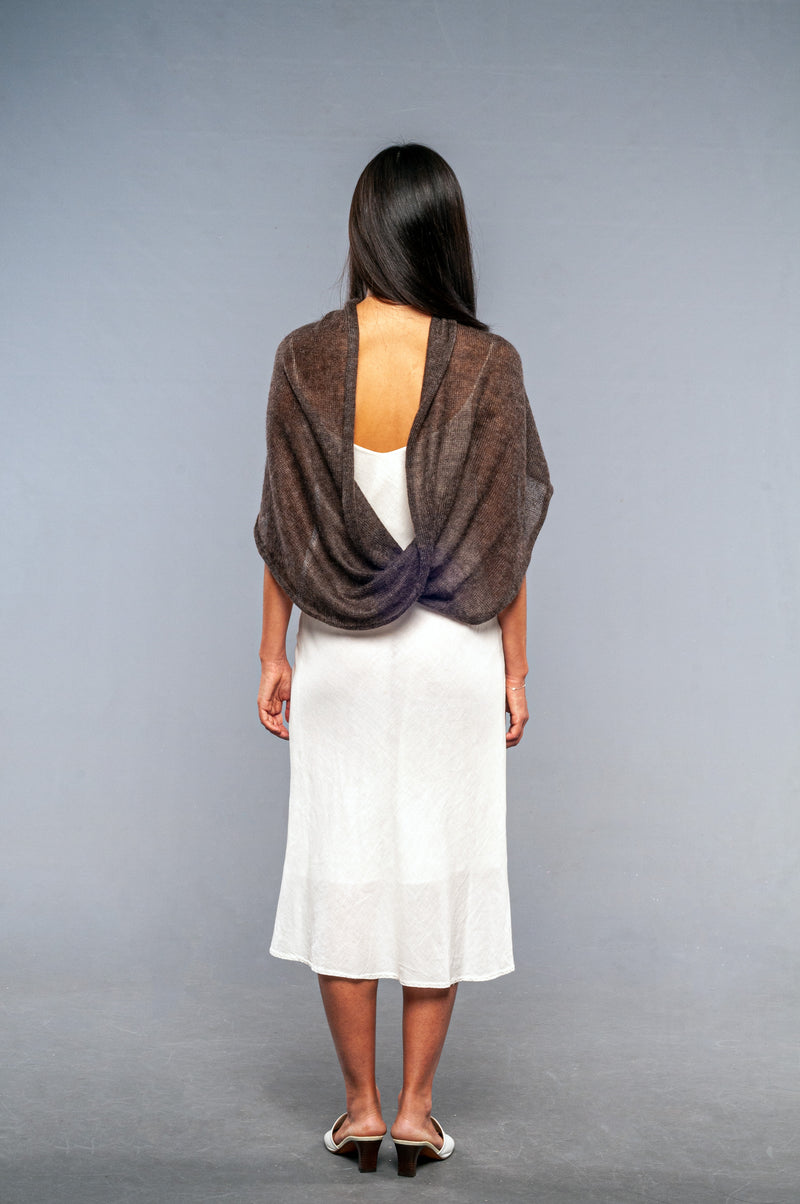 dove gray mohair stole cover-up