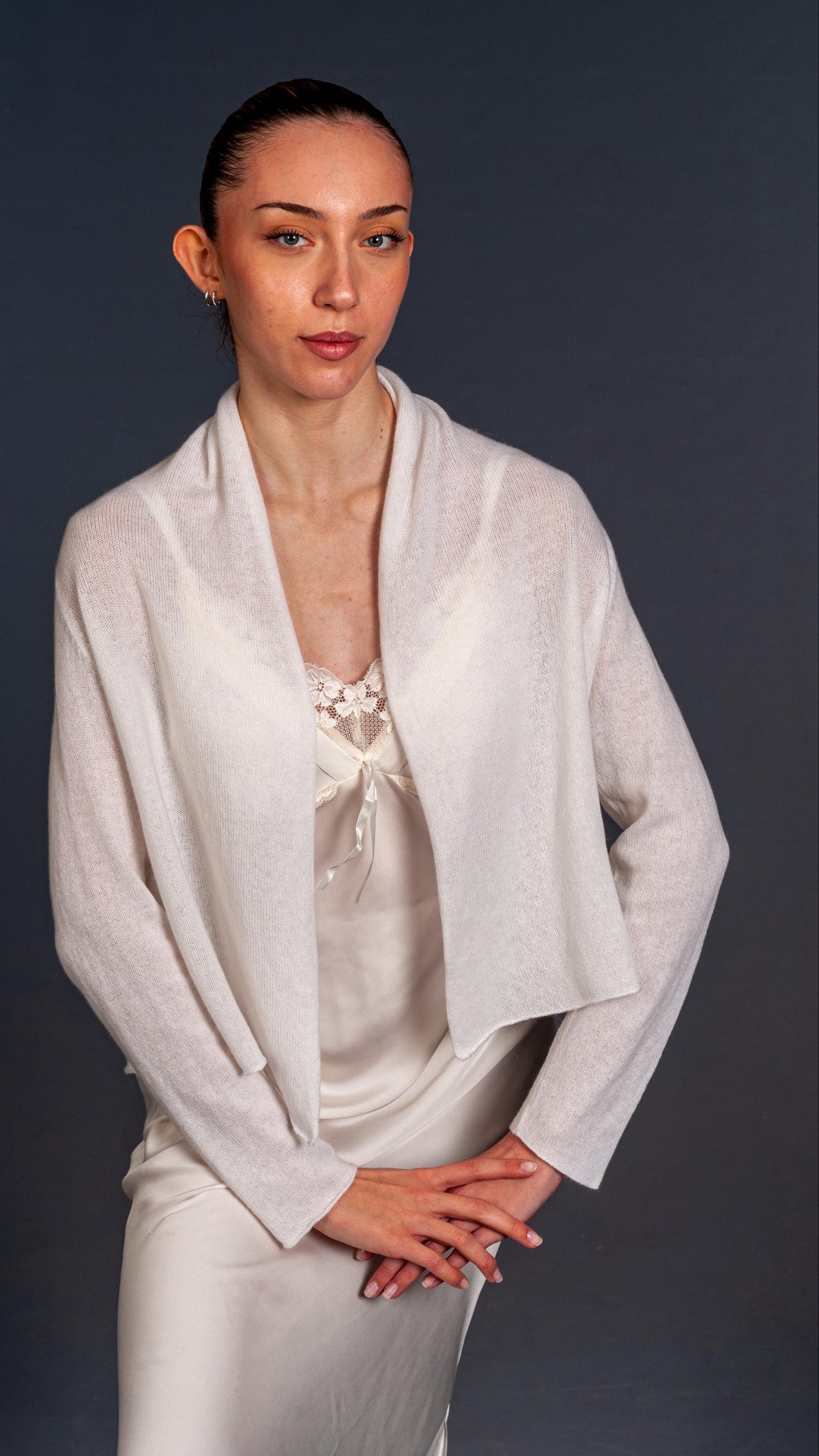 Giacchetto Cardigan corto Bolero Sposa Cashmere - Mela Wedding
