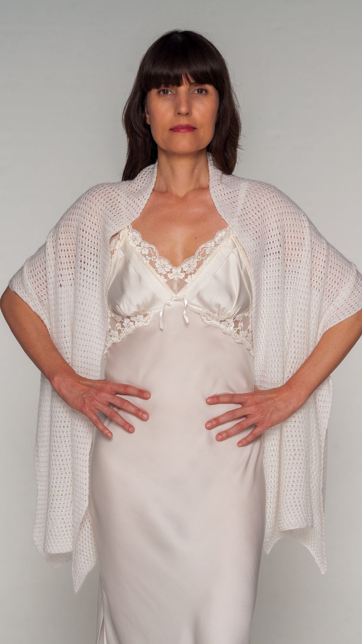 Stola Puro Cashmere bianco ottico - Mela Wedding